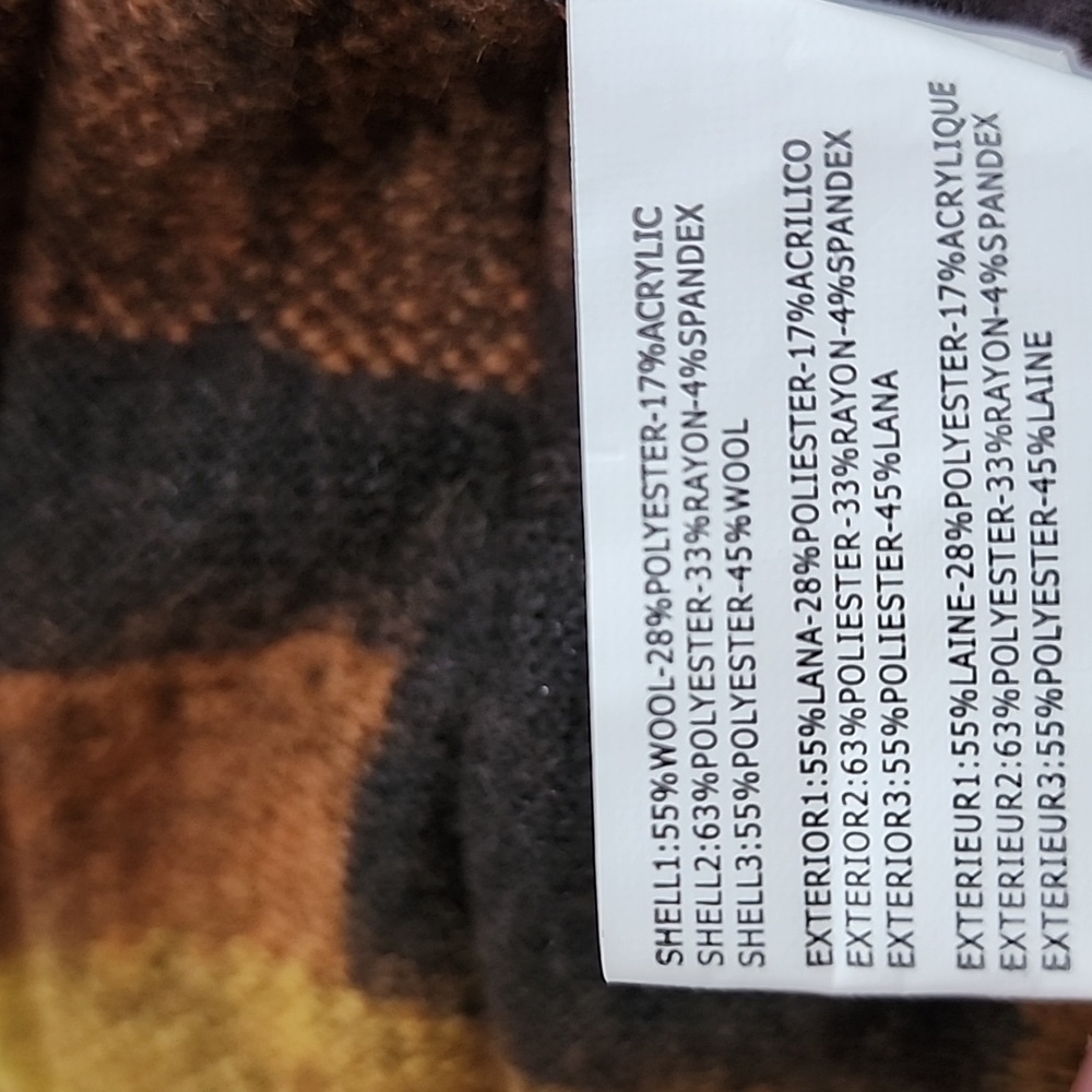 Insight Wool Blend Patchwork Sweater Knit Blazer Cardigan Jacket Size 10 Medium - Picture 11 of 12